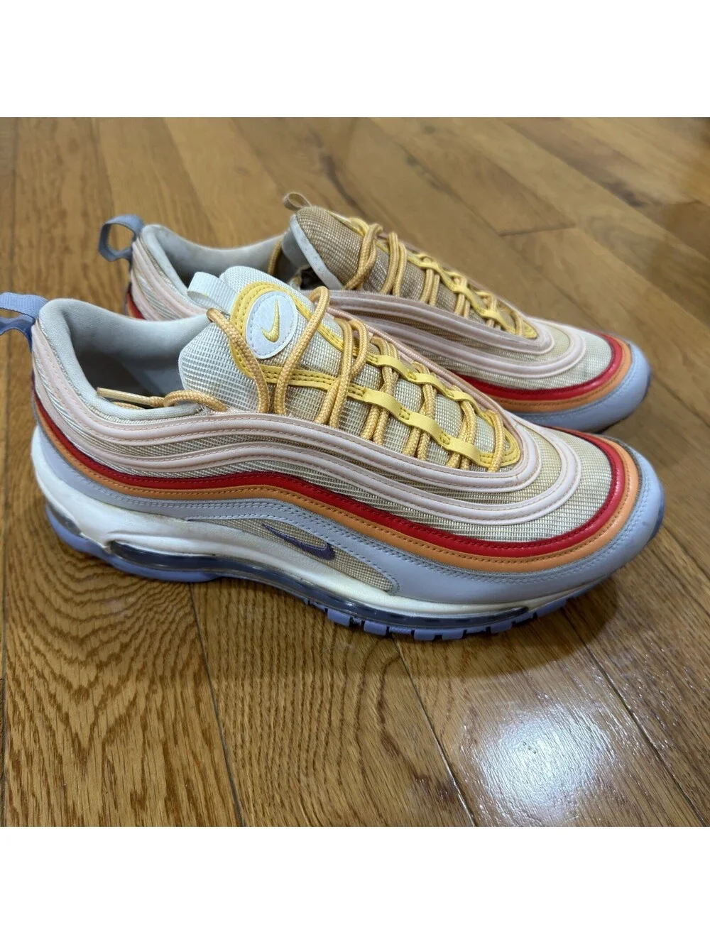 Size US Men’s 11.5 Nike Air Max 97 Football Grey Light Thistle ( Look Every Pic)